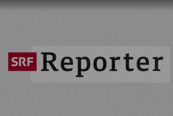 Titelbild der SRF-Sendung Reporter mit SRF-Logo auf grauem Hintergrund
